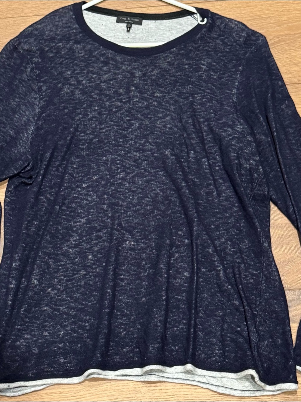 rag & bone Blue Long Sleeve Top